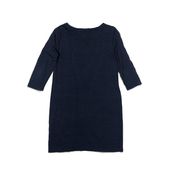 Paraphrase Womens Sz M Navy Blue Pullover 3/4 Sleeve Striped Bodycon Shift Dress - Picture 7 of 7